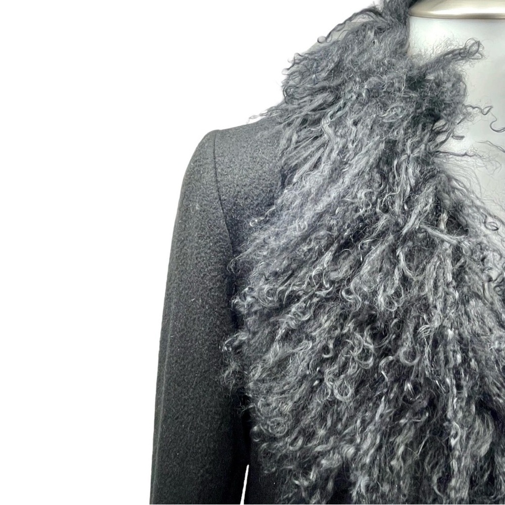 Marvin Richards Black Teddy Jacket with Fur Trim - Picture 4 of 11